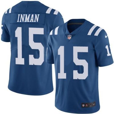 Nike Indianapolis Colts #15 Dontrelle Inman Royal Blue Stitched NFL Limited Rush Jersey
