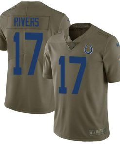 Nike Indianapolis Colts #17 Philip Rivers Olive Stitched NFL Limited 2017 Salute To Service Jersey