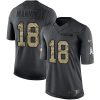 Nike Indianapolis Colts #18 Peyton Manning Black Stitched NFL Limited 2016 Salute to Service Jersey