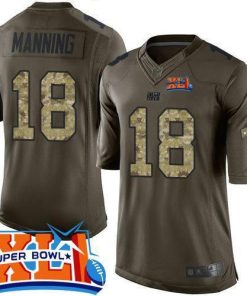 Nike Indianapolis Colts #18 Peyton Manning Green Super Bowl XLI Stitched NFL Limited Salute to Service Jersey