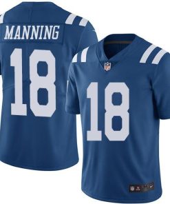 Nike Indianapolis Colts #18 Peyton Manning Royal Blue Stitched NFL Limited Rush Jersey
