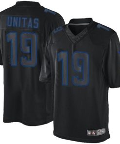 Nike Indianapolis Colts #19 Johnny Unitas Black Stitched NFL Impact Limited Jersey