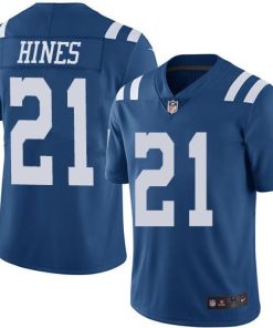 Nike Indianapolis Colts #21 Nyheim Hines Royal Blue Stitched NFL Limited Rush Jersey