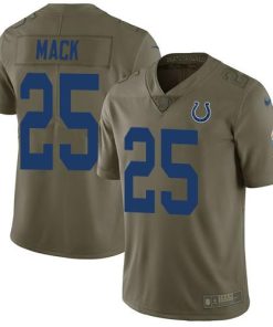 Nike Indianapolis Colts #25 Marlon Mack Olive Stitched NFL Limited 2017 Salute To Service Jersey