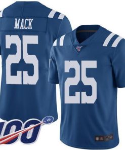 Nike Indianapolis Colts #25 Marlon Mack Royal Blue Stitched NFL Limited Rush 100th Season Jersey