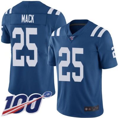 Nike Indianapolis Colts #25 Marlon Mack Royal Blue Team Color Stitched NFL 100th Season Vapor Limited Jersey