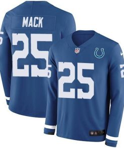 Nike Indianapolis Colts #25 Marlon Mack Royal Blue Team Color Stitched NFL Limited Therma Long Sleeve Jersey