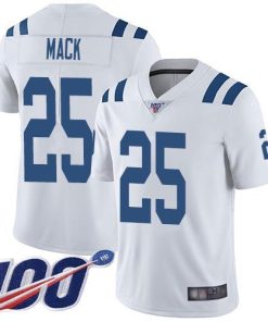 Nike Indianapolis Colts #25 Marlon Mack White Stitched NFL 100th Season Vapor Limited Jersey