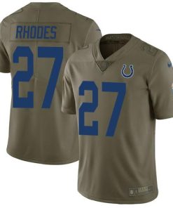 Nike Indianapolis Colts #27 Xavier Rhodes Olive Stitched NFL Limited 2017 Salute To Service Jersey
