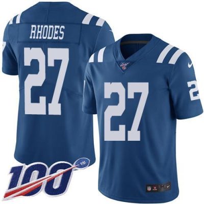 Nike Indianapolis Colts #27 Xavier Rhodes Royal Blue Stitched NFL Limited Rush 100th Season Jersey
