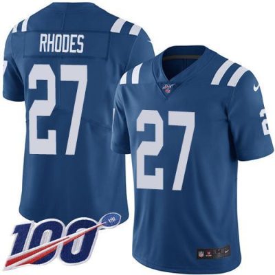 Nike Indianapolis Colts #27 Xavier Rhodes Royal Blue Team Color Stitched NFL 100th Season Vapor Untouchable Limited Jersey