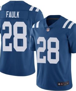Nike Indianapolis Colts #28 Marshall Faulk Royal Blue Team Color Stitched NFL Vapor Untouchable Limited Jersey