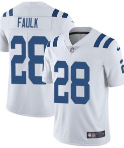 Nike Indianapolis Colts #28 Marshall Faulk White Stitched NFL Vapor Untouchable Limited Jersey