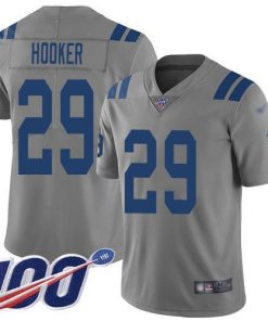 Nike Indianapolis Colts #29 Malik Hooker Gray Stitched NFL Limited Inverted Legend 100th Season Jersey