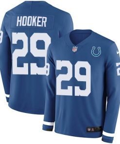 Nike Indianapolis Colts #29 Malik Hooker Royal Blue Team Color Stitched NFL Limited Therma Long Sleeve Jersey