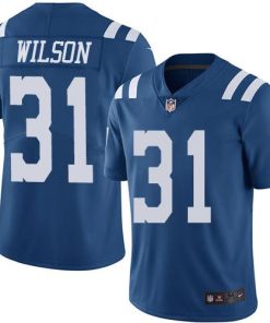Nike Indianapolis Colts #31 Quincy Wilson Royal Blue Stitched NFL Limited Rush Jersey