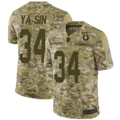 Nike Indianapolis Colts #34 Rock Ya-Sin Camo Stitched NFL Limited 2018 Salute To Service Jersey