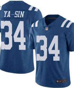 Nike Indianapolis Colts #34 Rock Ya-Sin Royal Blue Stitched NFL Limited Rush Jersey