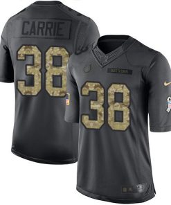 Nike Indianapolis Colts #38 T.J. Carrie Black Stitched NFL Limited 2016 Salute to Service Jersey