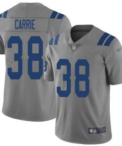 Nike Indianapolis Colts #38 T.J. Carrie Gray Stitched NFL Limited Inverted Legend Jersey