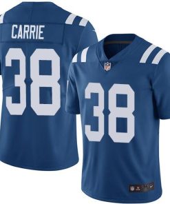 Nike Indianapolis Colts #38 T.J. Carrie Royal Blue Team Color Stitched NFL Vapor Untouchable Limited Jersey