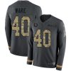 Nike Indianapolis Colts #40 Spencer Ware Anthracite Salute to Service Stitched NFL Limited Therma Long Sleeve Jersey