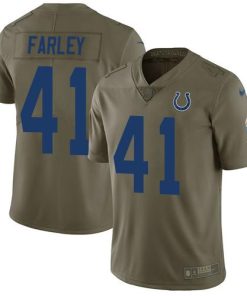 Nike Indianapolis Colts #41 Matthias Farley Olive Stitched NFL Limited 2017 Salute To Service Jersey
