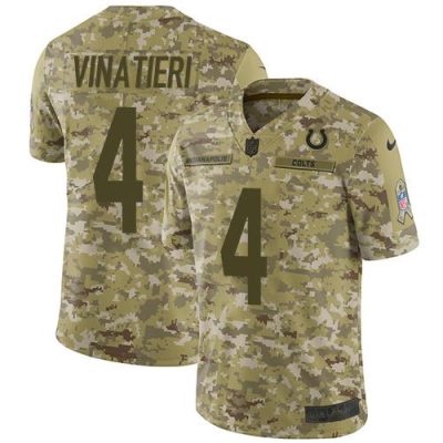 Nike Indianapolis Colts #4 Adam Vinatieri Camo Stitched NFL Limited 2018 Salute To Service Jersey