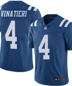 Nike Indianapolis Colts #4 Adam Vinatieri Royal Blue Stitched NFL Limited Rush Jersey