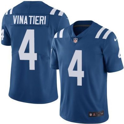 Nike Indianapolis Colts #4 Adam Vinatieri Royal Blue Team Color Stitched NFL Vapor Untouchable Limited Jersey