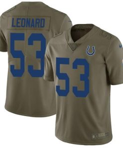 Nike Indianapolis Colts #53 Darius Leonard Olive Stitched NFL Limited 2017 Salute to Service Jersey