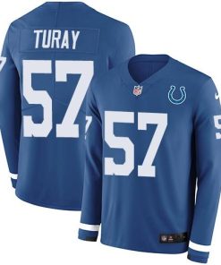 Nike Indianapolis Colts #57 Kemoko Turay Royal Blue Team Color Stitched NFL Limited Therma Long Sleeve Jersey