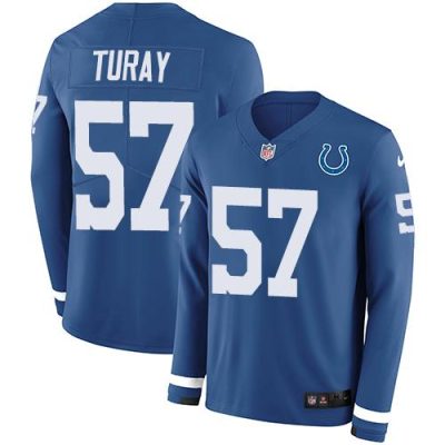 Nike Indianapolis Colts #57 Kemoko Turay Royal Blue Team Color Stitched NFL Limited Therma Long Sleeve Jersey