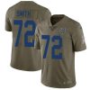 Nike Indianapolis Colts #72 Braden Smith Olive Stitched NFL Limited 2017 Salute to Service Jersey