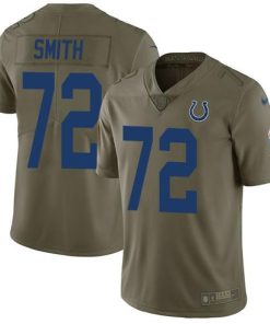 Nike Indianapolis Colts #72 Braden Smith Olive Stitched NFL Limited 2017 Salute to Service Jersey