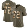 Nike Indianapolis Colts #72 Braden Smith Olive/Gold Stitched NFL Limited 2017 Salute to Service Jersey