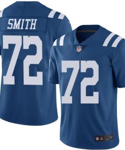 Nike Indianapolis Colts #72 Braden Smith Royal Blue Stitched NFL Limited Rush Jersey
