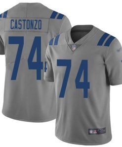 Nike Indianapolis Colts #74 Anthony Castonzo Gray Stitched NFL Limited Inverted Legend Jersey