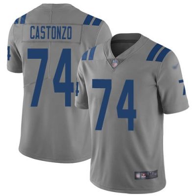 Nike Indianapolis Colts #74 Anthony Castonzo Gray Stitched NFL Limited Inverted Legend Jersey