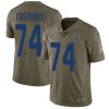 Nike Indianapolis Colts #74 Anthony Castonzo Olive Stitched NFL Limited 2017 Salute To Service Jersey