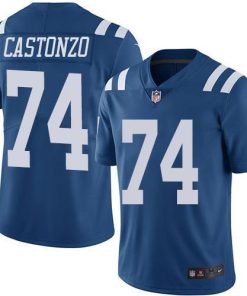 Nike Indianapolis Colts #74 Anthony Castonzo Royal Blue Stitched NFL Limited Rush Jersey