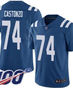 Nike Indianapolis Colts #74 Anthony Castonzo Royal Blue Team Color Stitched NFL 100th Season Vapor Untouchable Limited Jersey