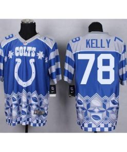 Nike Indianapolis Colts #78 Ryan Kelly Royal Blue Stitched NFL Elite Noble Fashion Jersey
