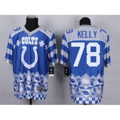 Nike Indianapolis Colts #78 Ryan Kelly Royal Blue Stitched NFL Elite Noble Fashion Jersey
