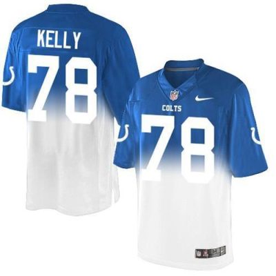 Nike Indianapolis Colts #78 Ryan Kelly Royal Blue/White Stitched NFL Elite Fadeaway Fashion Jersey
