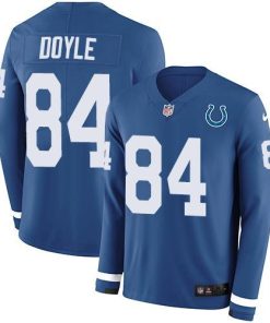 Nike Indianapolis Colts #84 Jack Doyle Royal Blue Team Color Stitched NFL Limited Therma Long Sleeve Jersey