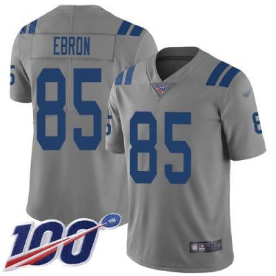 Nike Indianapolis Colts #85 Eric Ebron Gray Stitched NFL Limited Inverted Legend 100th Season Jersey
