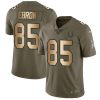 Nike Indianapolis Colts #85 Eric Ebron Olive/Gold Stitched NFL Limited 2017 Salute To Service Jersey