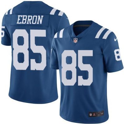 Nike Indianapolis Colts #85 Eric Ebron Royal Blue Stitched NFL Limited Rush Jersey
