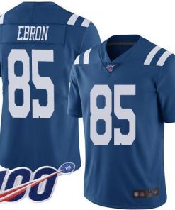 Nike Indianapolis Colts #85 Eric Ebron Royal Blue Stitched NFL Limited Rush 100th Season Jersey